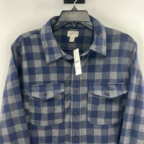 J. Crew Men's Seaboard soft-knit shirt in plaid - Black/Gray - Medium - NWT - Picture 2 of 6